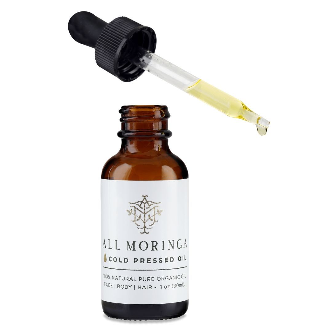 Premium Pure 100% Organic Moringa Oleifera Cold Press Seed Oil for