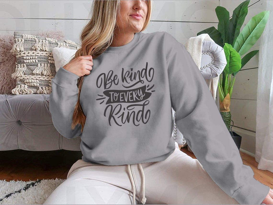 Vegan Lettering Quotes "Be Kind To Every Kind" For T-Shirt Print