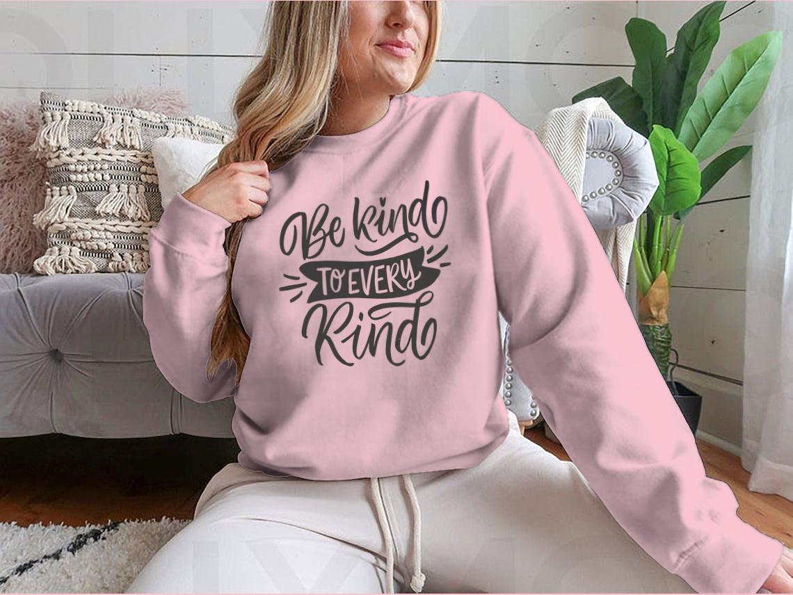 Vegan Lettering Quotes "Be Kind To Every Kind" For T-Shirt Print