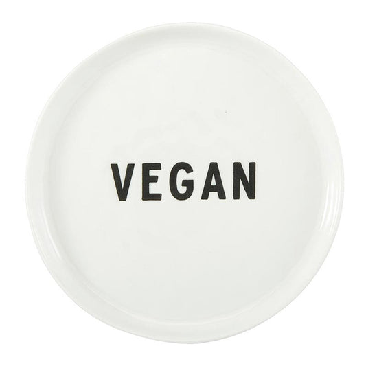 Set of 3 Vegan Ceramic Dish 5.25" Appetizer Plates