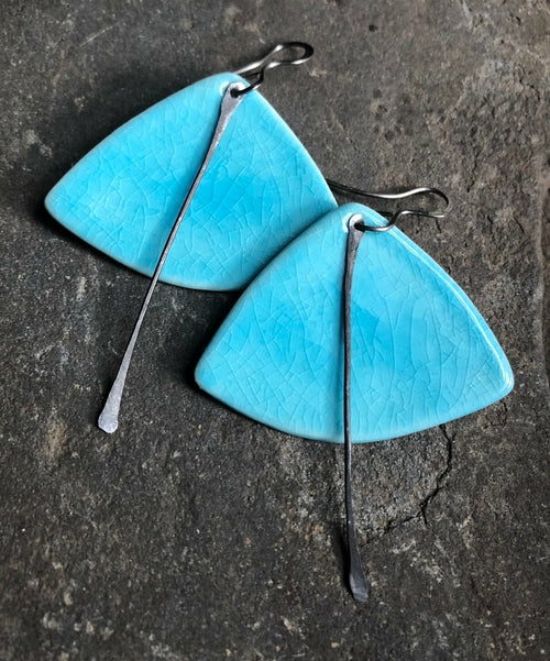 Handmade Hypoallergenic Lightweight Ceramic Statement Earrings -