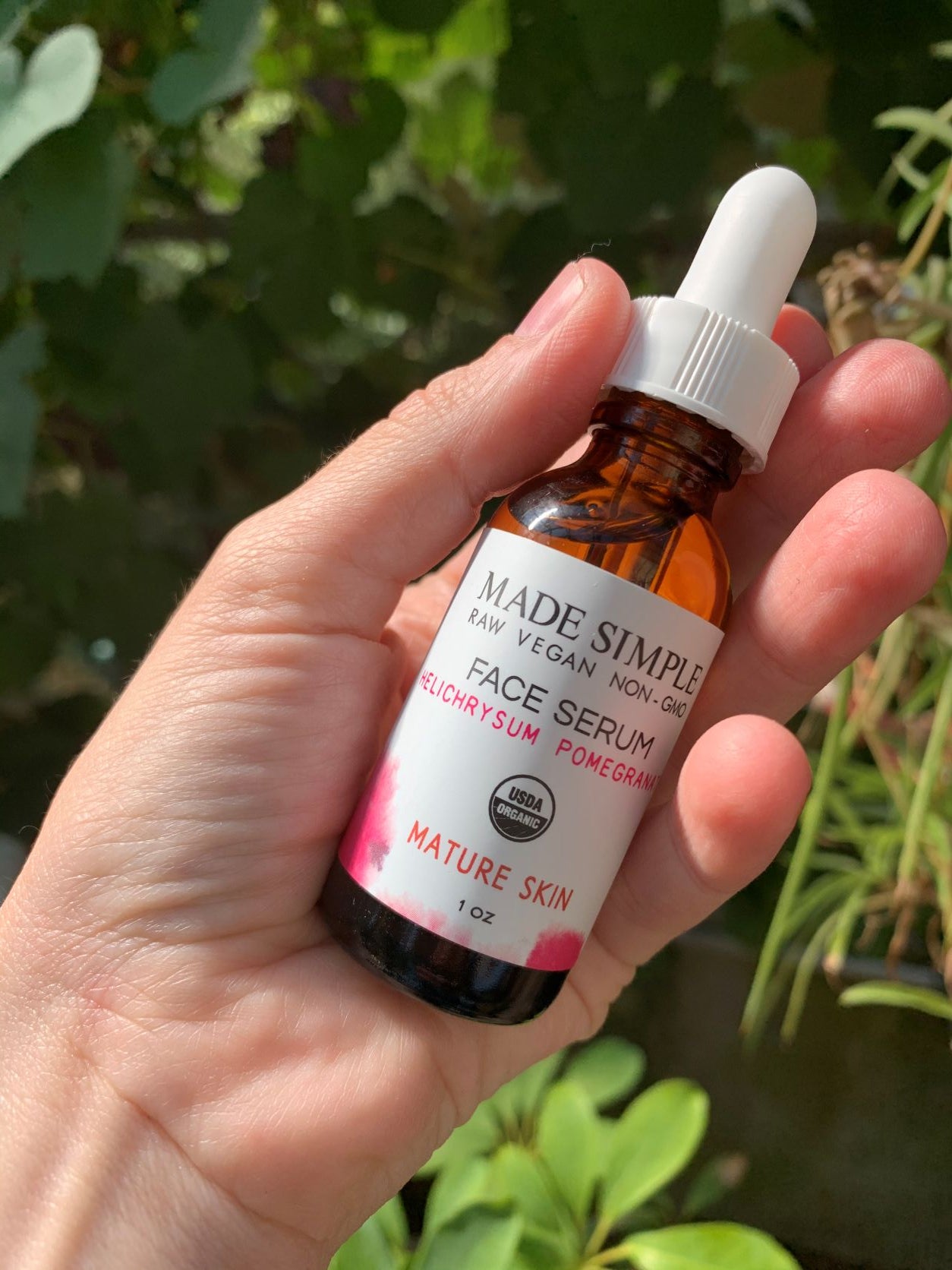 Helichrysum Pomegranate Face Serum - Certified Organic & Vegan