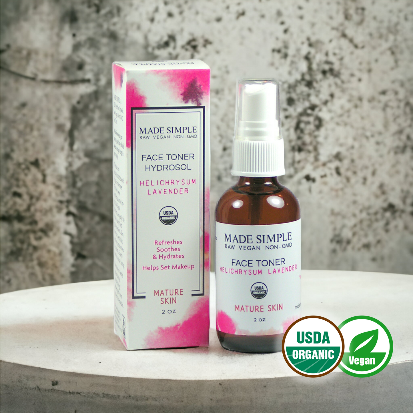 Helichrysum Lavender Face Toner - Certified Organic & Vegan