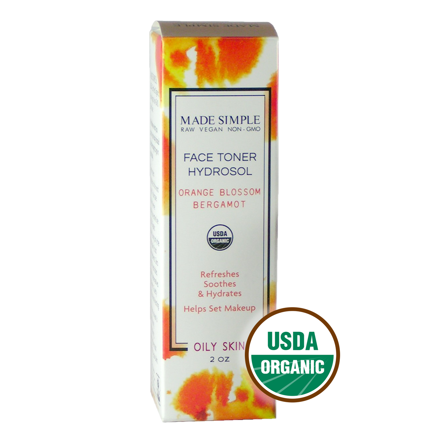 Orange Blossom Bergamot Face Toner - Certified Organic & Vegan