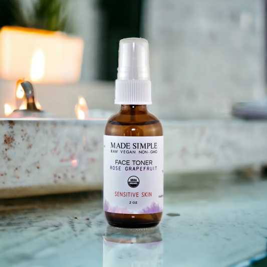 Rose Grapefruit Face Toner - Certified Organic & Vegan
