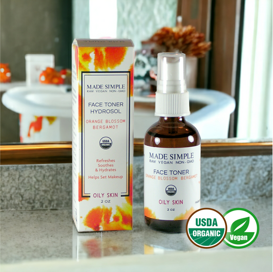 Orange Blossom Bergamot Face Toner - Certified Organic & Vegan