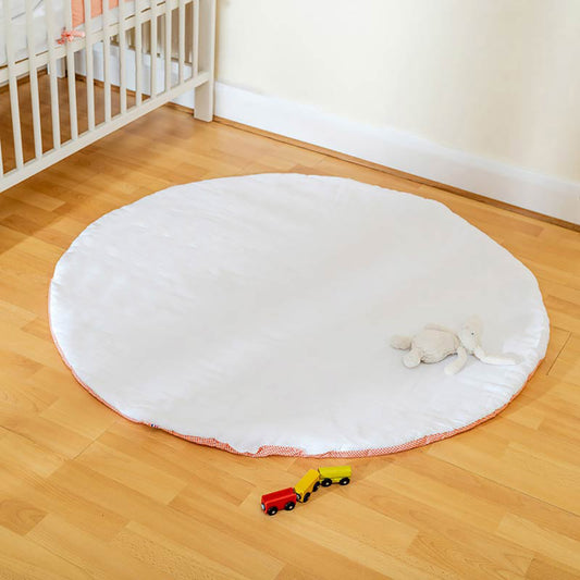 Organic Cotton Activity Mat Havane - White