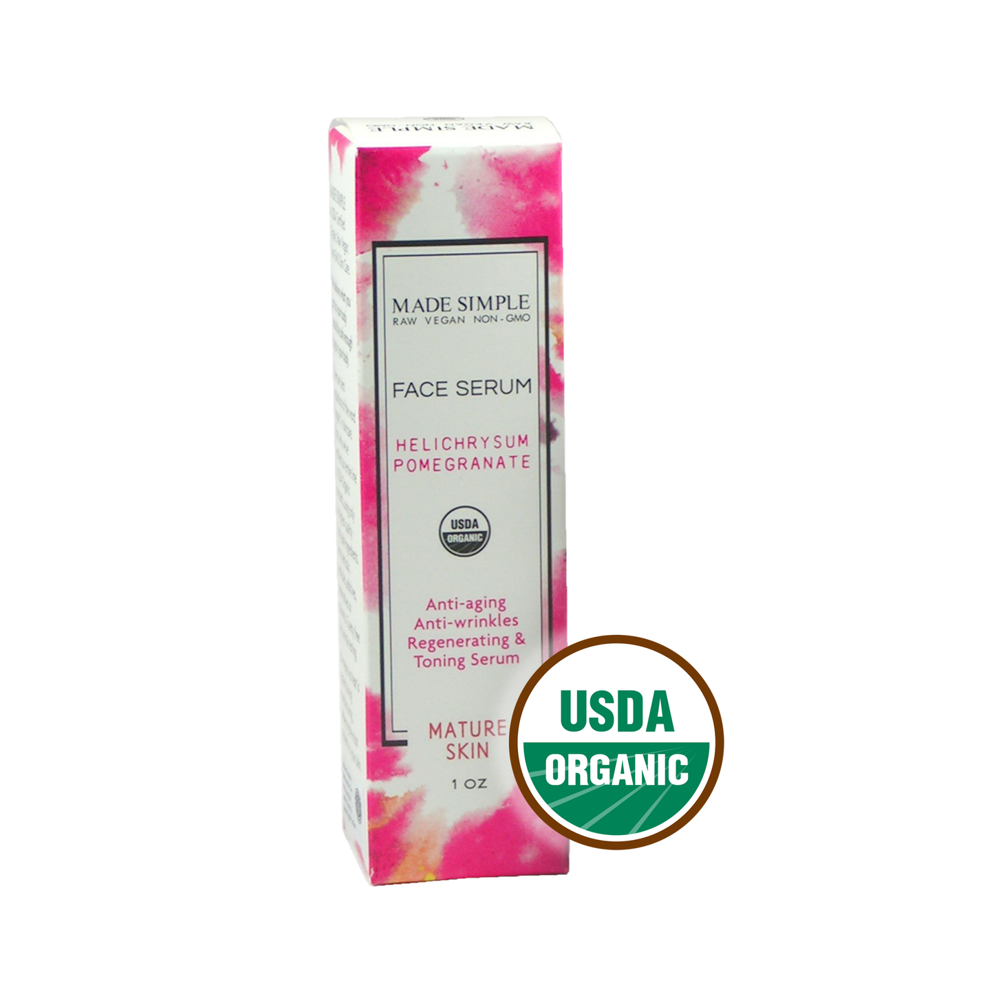 Helichrysum Pomegranate Face Serum - Certified Organic & Vegan