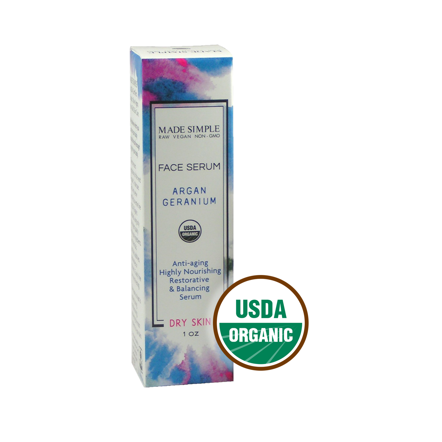 Argan Geranium Face Serum - Certified Organic, Vegan & Cruelty-free