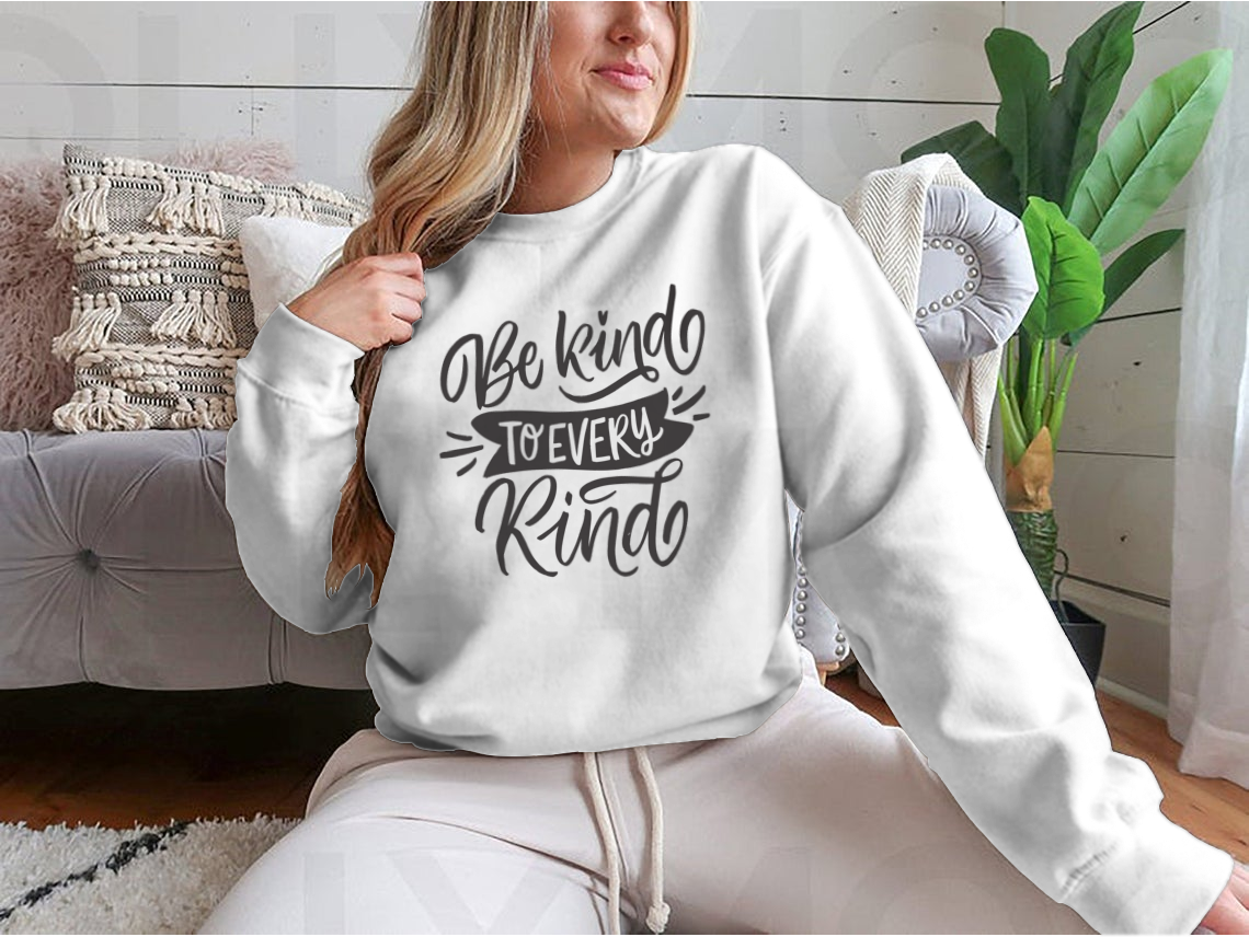 Vegan Lettering Quotes "Be Kind To Every Kind" For T-Shirt Print