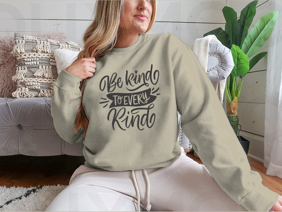 Vegan Lettering Quotes "Be Kind To Every Kind" For T-Shirt Print