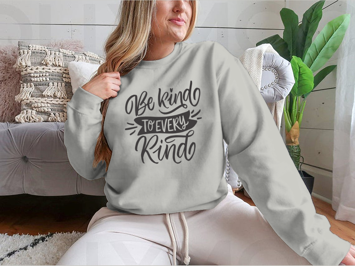 Vegan Lettering Quotes "Be Kind To Every Kind" For T-Shirt Print